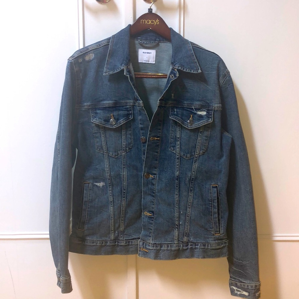 Old Navy Men Stretch Jean Jacket. L